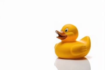 Rubber duck isolated on white background