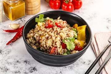 Dietary vegetarian quinoa with vegetables