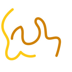 Brown yellow squiggly lines decorative 