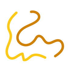 Obraz premium Brown yellow squiggly lines decorative 