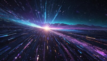 Fototapeta premium Abstract Neon Lights Background.