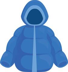 Blue winter jacket keeping you warm during the cold winter days