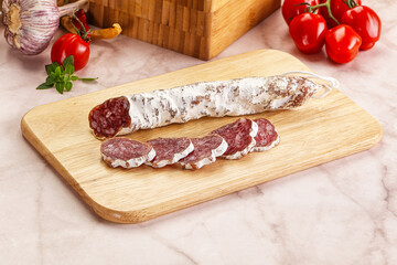 Spanish dry pork sausage Fuet