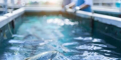 Aquaculture research hub promoting sustainable seafood production and the blue economy. Concept Aquaculture Research, Sustainable Seafood, Blue Economy, Marine Conservation, Industry Innovation