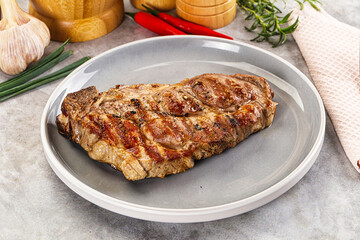 Grilled pork sirloin for dinner