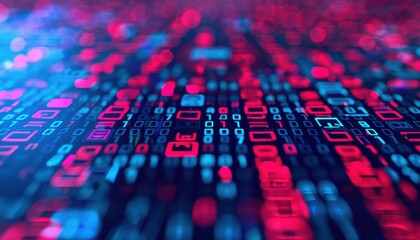Network security breach, holographic alerts, futuristic digital environment.copy space for text, focus cover all odject, deep dept of field