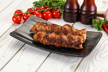 Chicken kebab minced meat and spices