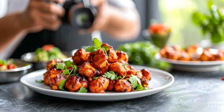 Capturing Tandoori Chicken A Food Blogger's Restaurant Experience. Concept Tandoori Chicken Recipes, Food Blogger Tips, Restaurant Reviews, Food Photography Techniques, Culinary Adventures