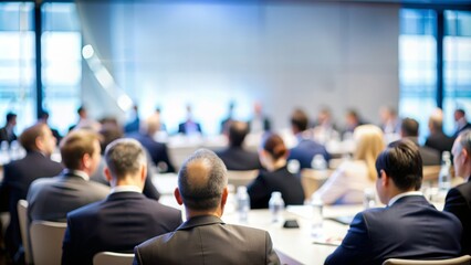 Fototapeta premium Financial Conference Background Blur, blur backdrop background, abstract background