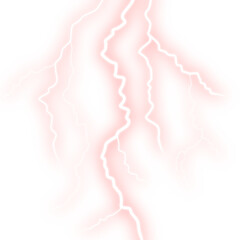 realistic red lightning for weather element 