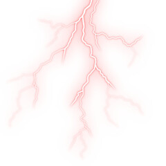 realistic red lightning for weather element 