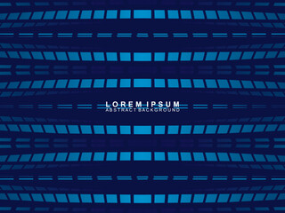 Futuristic abstract technology shining gradient blue light lines with modern stripes pattern dark blue background. Vector minimal line background with text for social media covers, headers, etc.