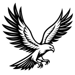 Minimalist Eagle in Mid Flight (1) Vector Design and illustration