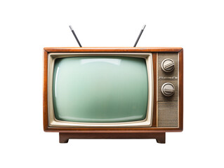 an old television with antenna