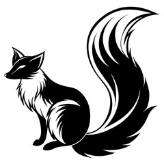 Simple Stylized Fox Tail Vector Design and illustration