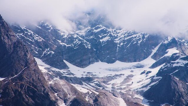 Snow Copped Mountain range at Himalayas 4K