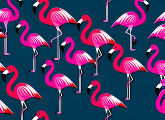 Obraz premium flamingos generative ai