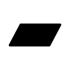 Parallelogram Icon Vector Symbol Design Illustration