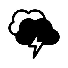 Thunder Cloud Icon Vector Symbol Design Illustration