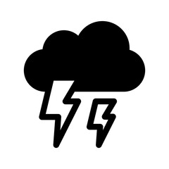 Thunder Cloud Icon Vector Symbol Design Illustration