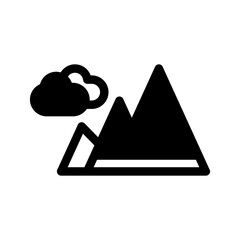 Mountain Icon Vector Symbol Design Illustration