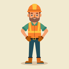 man construction workers character standing (10)