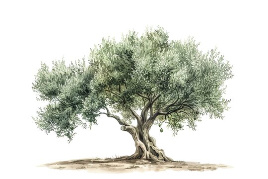 Olive tree isolated on a white background. Clipping path.