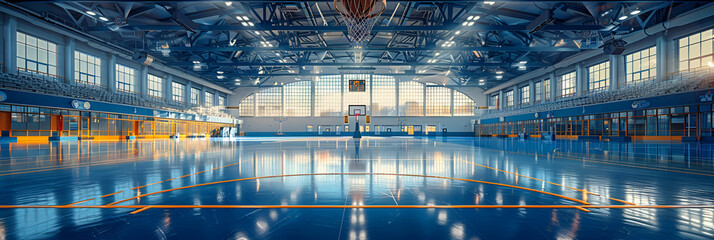 Large commercial warehouse with tall shelves ideal for logistics and distribution companies Concept Warehouse Logistics Distribution Commercial Space Tall Shelves,
a large industrial building with a 
