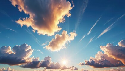 Sunset Sky with Dramatic Clouds.