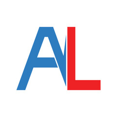 letter al logo icon vector