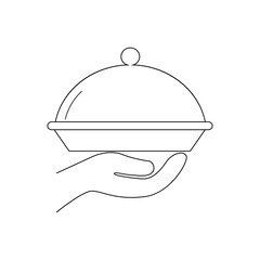 Food Serving Icon illustration design