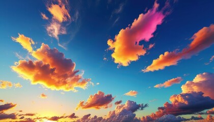 Colorful Sunset Cloudscape.