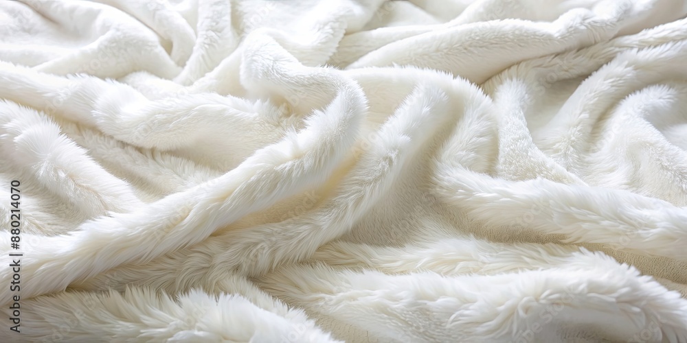 Sticker Soft, fluffy white blanket, cozy, plush, fabric, material, softness, texture, cozy, warmth, comfort, fluffy, fuzzy, tactile