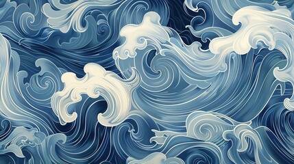 Wave pattern wallpaper