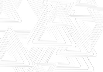 Grey linear triangles abstract geometric tech background. Vector minimal design