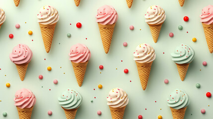 generated illustration of National Ice Creams Day on July 21.
