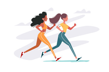 Women Running Together