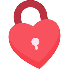 Love Padlock Cute Hand Drawn Illustration Isolated Transparent Background