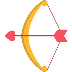 Love Arrow Cute Hand Drawn Illustration Isolated Transparent Background