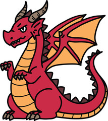 Dragon cartoon character illustrations