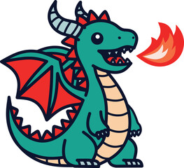 Dragon cartoon character illustrations