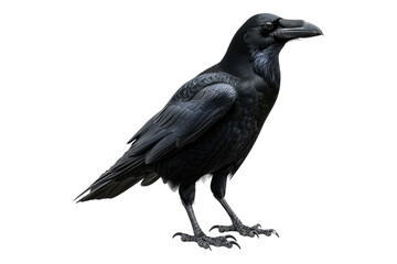 Fototapeta premium Black ravan isolated on transparent background