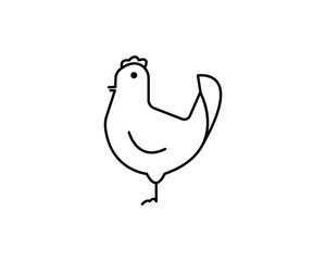 Chicken icon vector symbol design illustration.