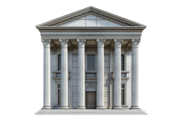 Court house isolated on transparent background