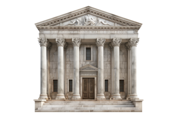Court house isolated on transparent background