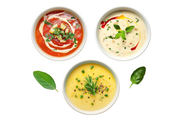 Creamy soup isolated on transparent background