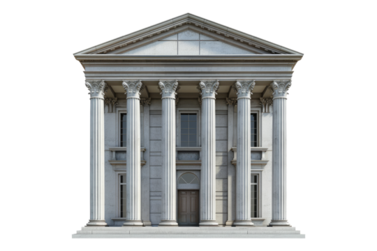 Court house isolated on transparent background