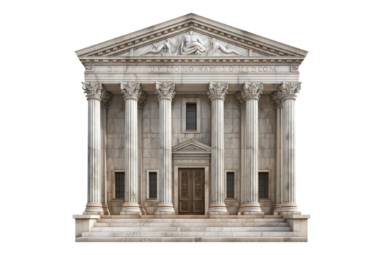 Court house isolated on transparent background