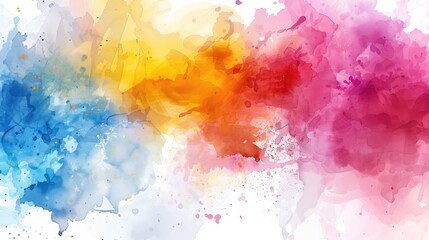 Abstract watercolor splashes in colorfull, perfect for artistic topics.