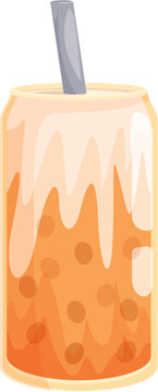 Sweet and refreshing beverage with tapioca balls, perfect for a hot summer day